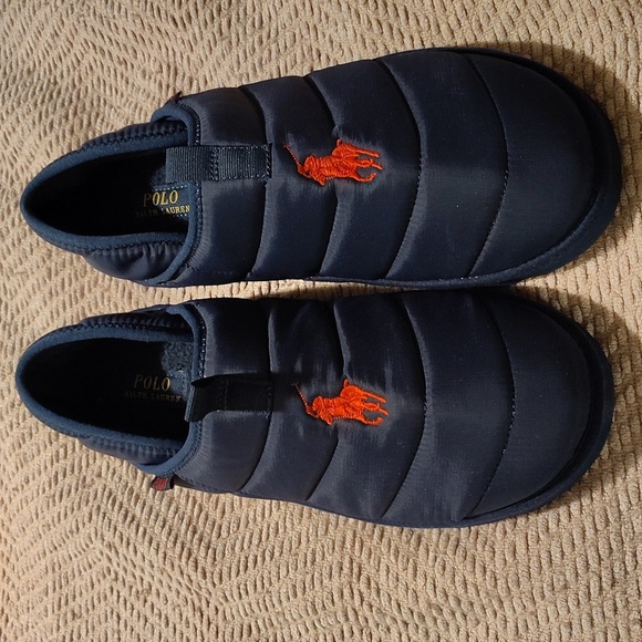 Polo by Ralph Lauren Men\'s Everett Quilted Navy Slippers Sz 9 main image 5